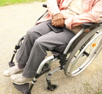 Elderly in a wheelchair